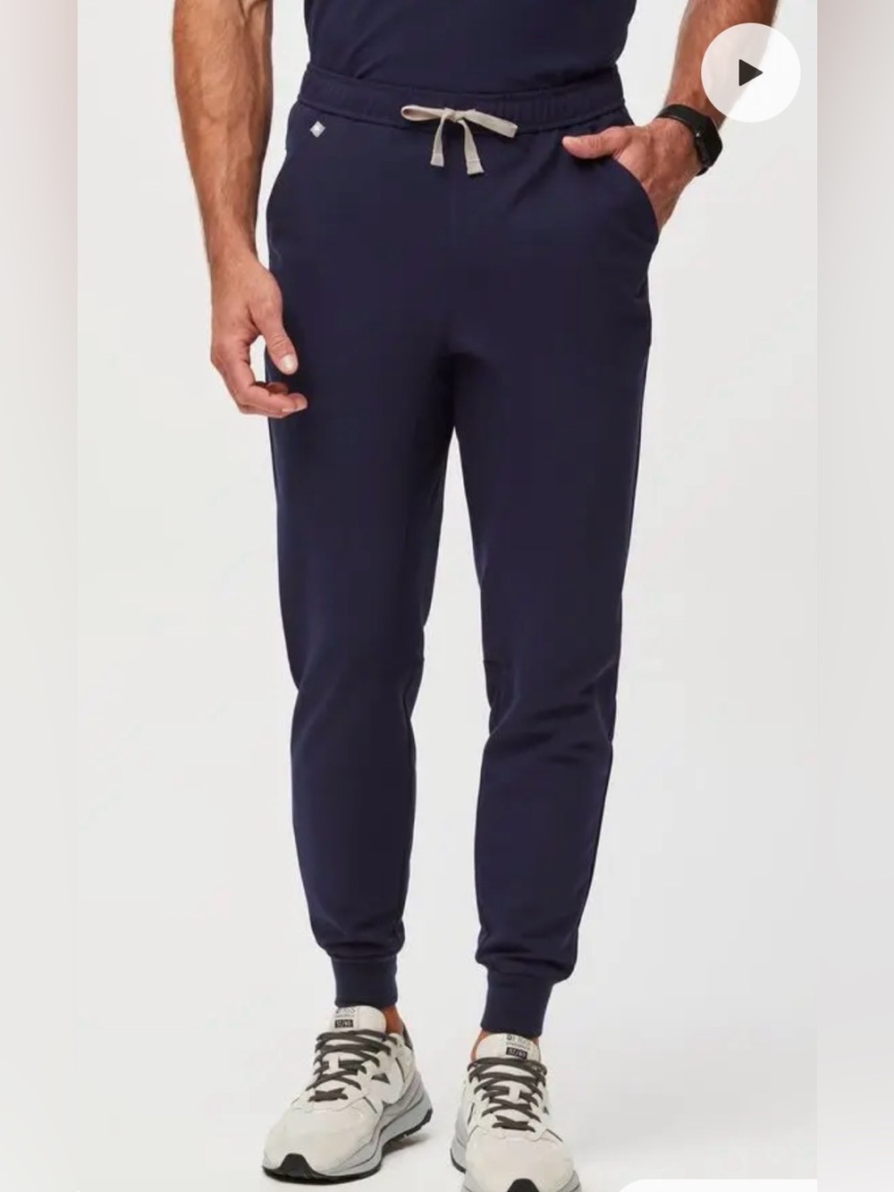 FIGS Men's Navy Blue Tansen Jogger Scrub Pants Size XS Short